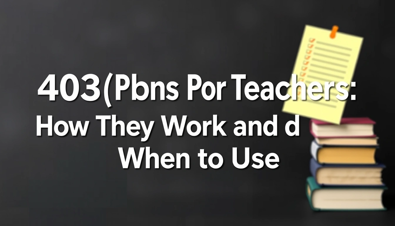 403(b) Plans for Teachers: How They Work and When to Use One 403(b) Plans for Teachers: How They Work and When to Use One