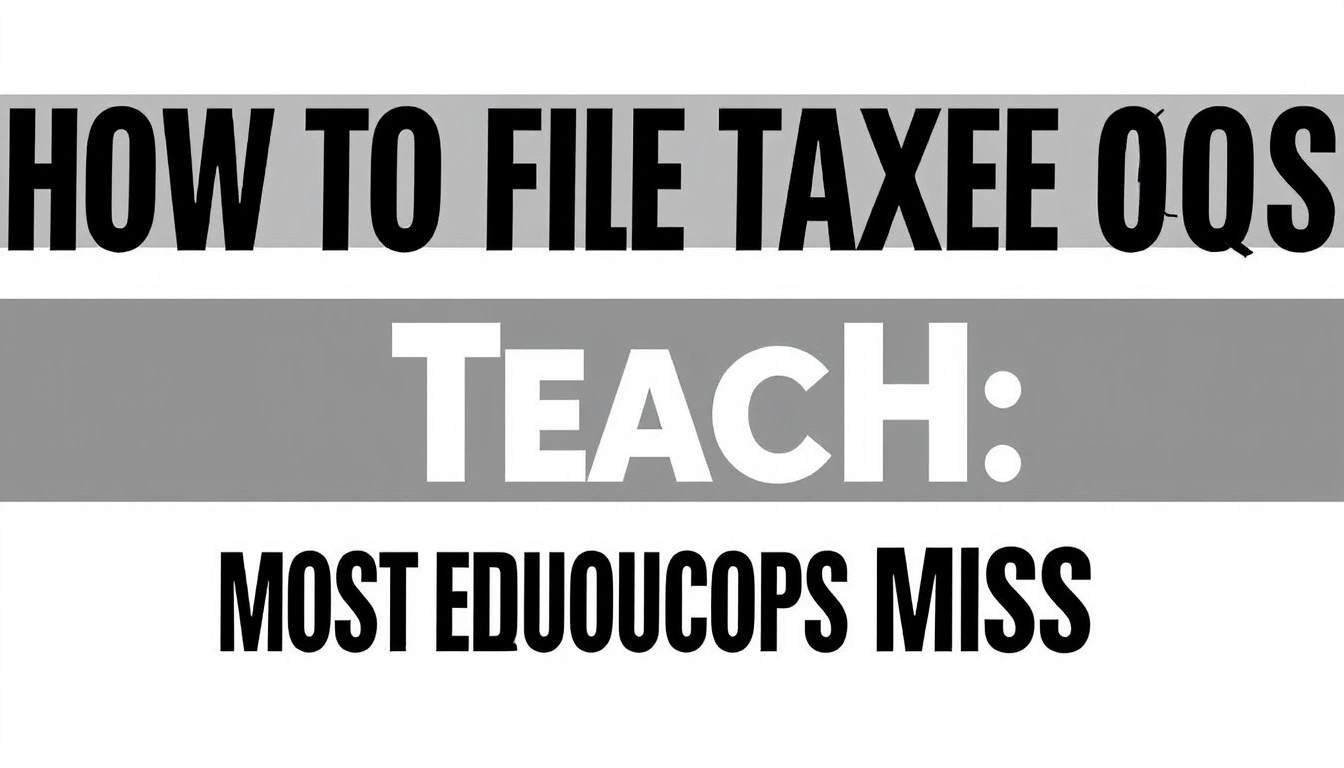 How to File Taxes as a Teacher: Deductions Most Educators Miss How to File Taxes as a Teacher: Deductions Most Educators Miss
