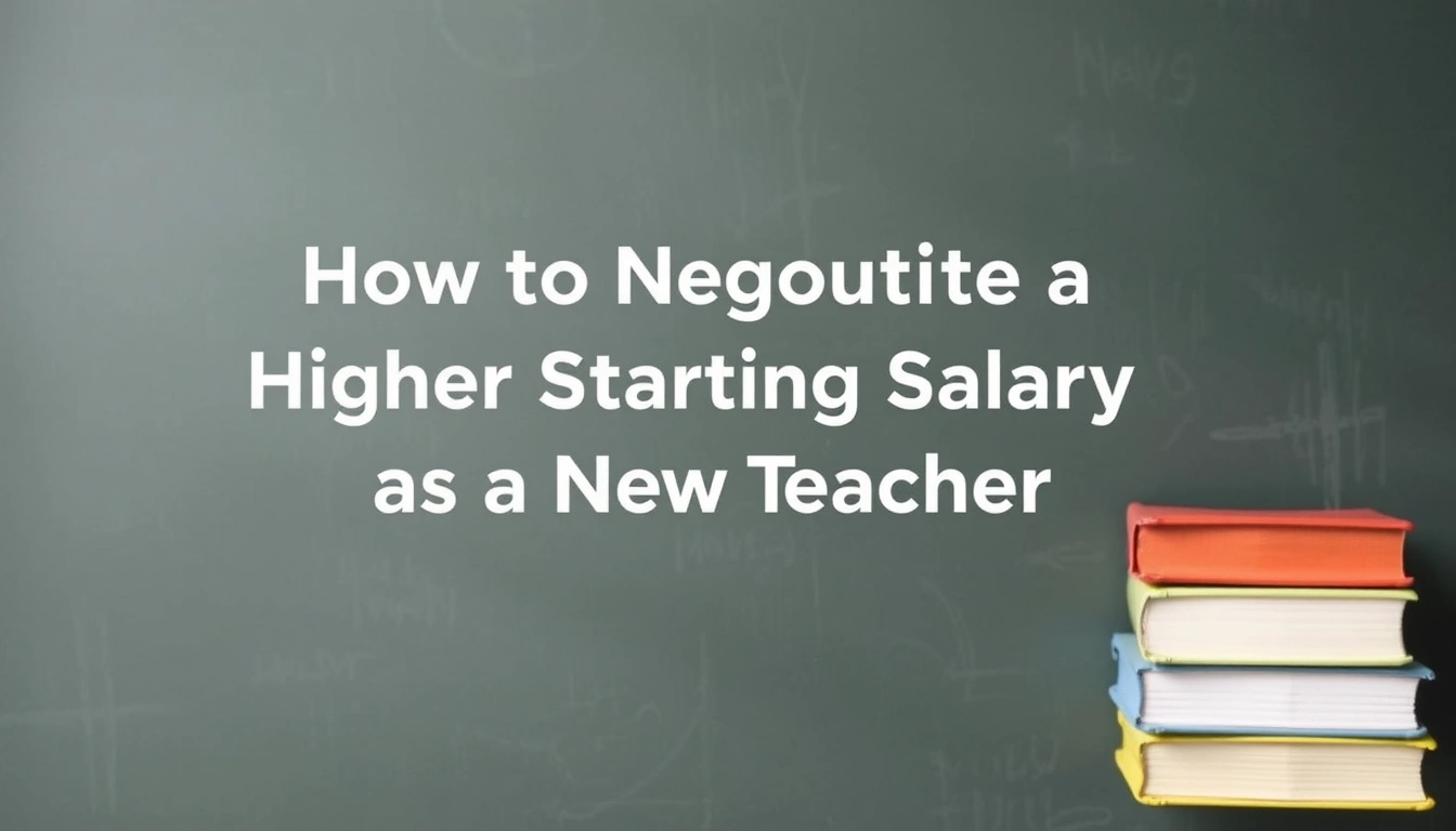 How to Negotiate a Higher Starting Salary as a New Teacher How to Negotiate a Higher Starting Salary as a New Teacher
